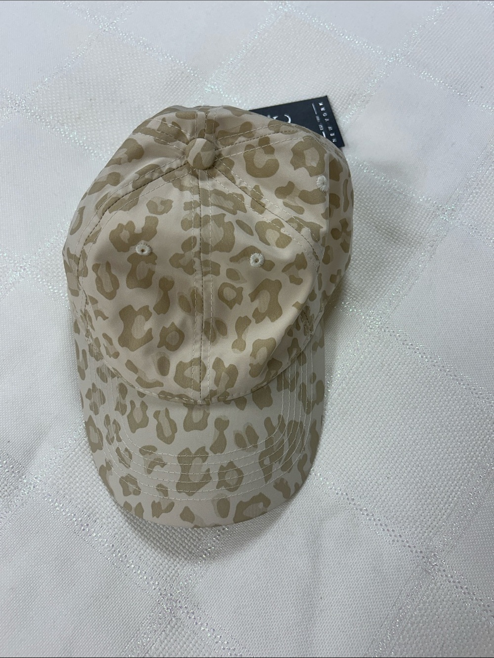NWT. C.C Leopard Print Cap - Tan and Cream